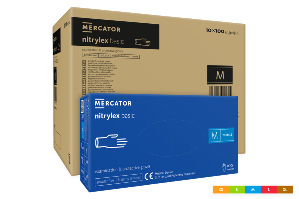 PACHET MANUSI NITRYLEX BASIC ALBASTRE 10 BAXURI
